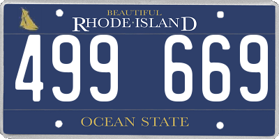 RI license plate 499669