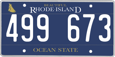 RI license plate 499673