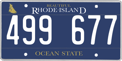RI license plate 499677