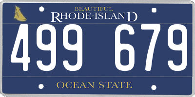 RI license plate 499679