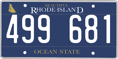 RI license plate 499681
