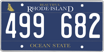RI license plate 499682