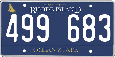 RI license plate 499683