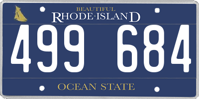 RI license plate 499684