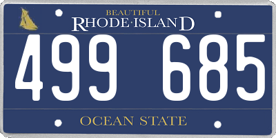 RI license plate 499685