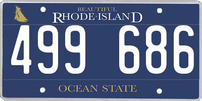 RI license plate 499686