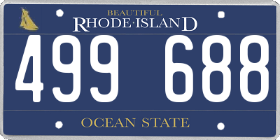RI license plate 499688