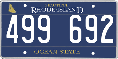 RI license plate 499692
