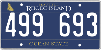 RI license plate 499693