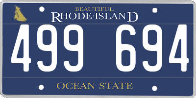 RI license plate 499694