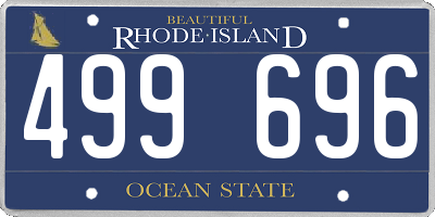 RI license plate 499696