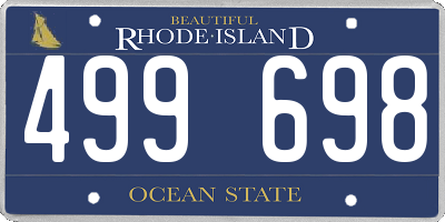 RI license plate 499698