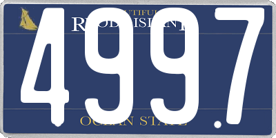RI license plate 4997