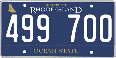 RI license plate 499700