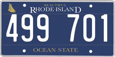 RI license plate 499701