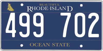 RI license plate 499702