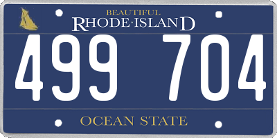 RI license plate 499704