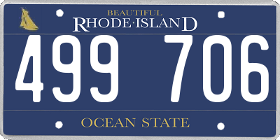 RI license plate 499706