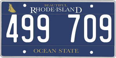 RI license plate 499709