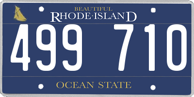 RI license plate 499710