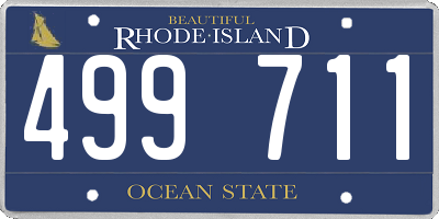 RI license plate 499711
