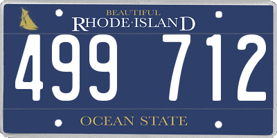 RI license plate 499712