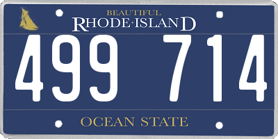 RI license plate 499714