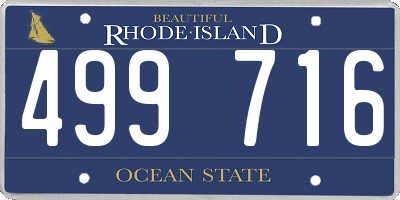 RI license plate 499716