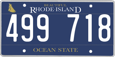 RI license plate 499718