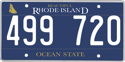 RI license plate 499720