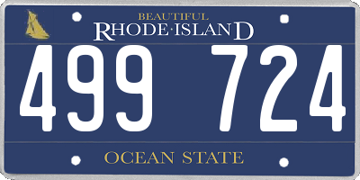 RI license plate 499724
