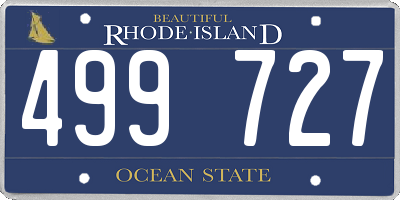 RI license plate 499727