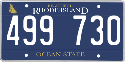 RI license plate 499730