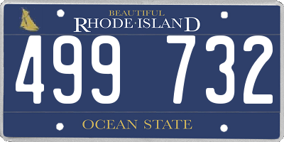 RI license plate 499732