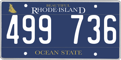 RI license plate 499736