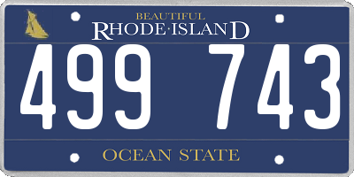 RI license plate 499743