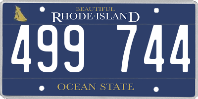 RI license plate 499744