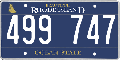 RI license plate 499747