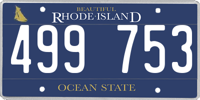 RI license plate 499753