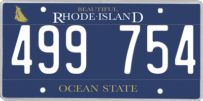 RI license plate 499754