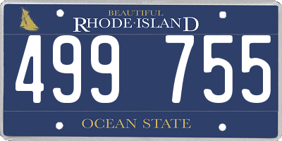 RI license plate 499755