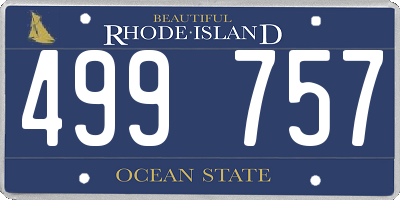 RI license plate 499757