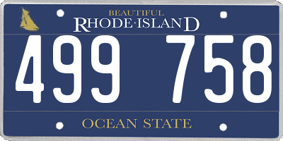 RI license plate 499758