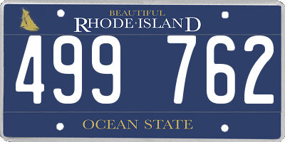 RI license plate 499762