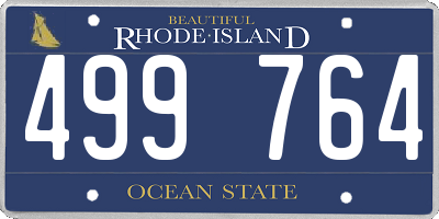 RI license plate 499764