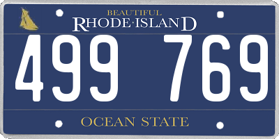 RI license plate 499769