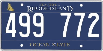 RI license plate 499772