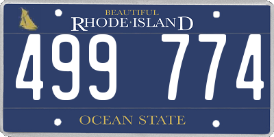 RI license plate 499774