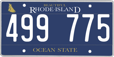 RI license plate 499775
