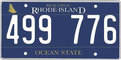 RI license plate 499776
